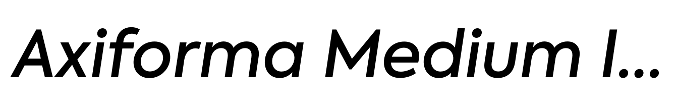 Axiforma Medium Italic